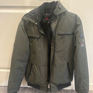 Spire by Galaxy Aviator Olive Green Jacket Embrace The Detours Coat Men's Size S